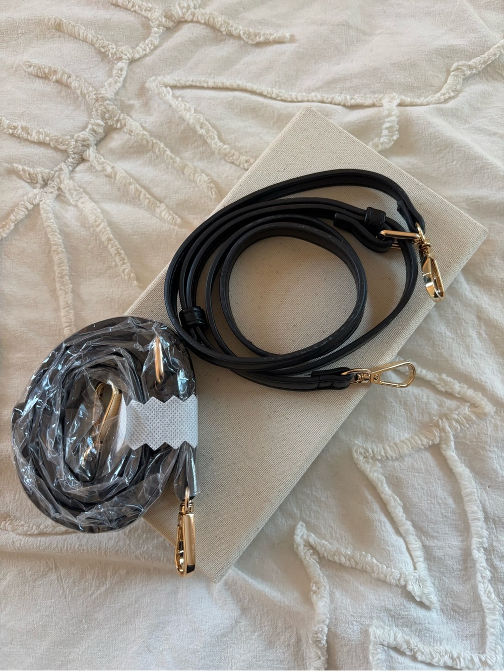 Leather Crossbody Straps with Gold Hardware